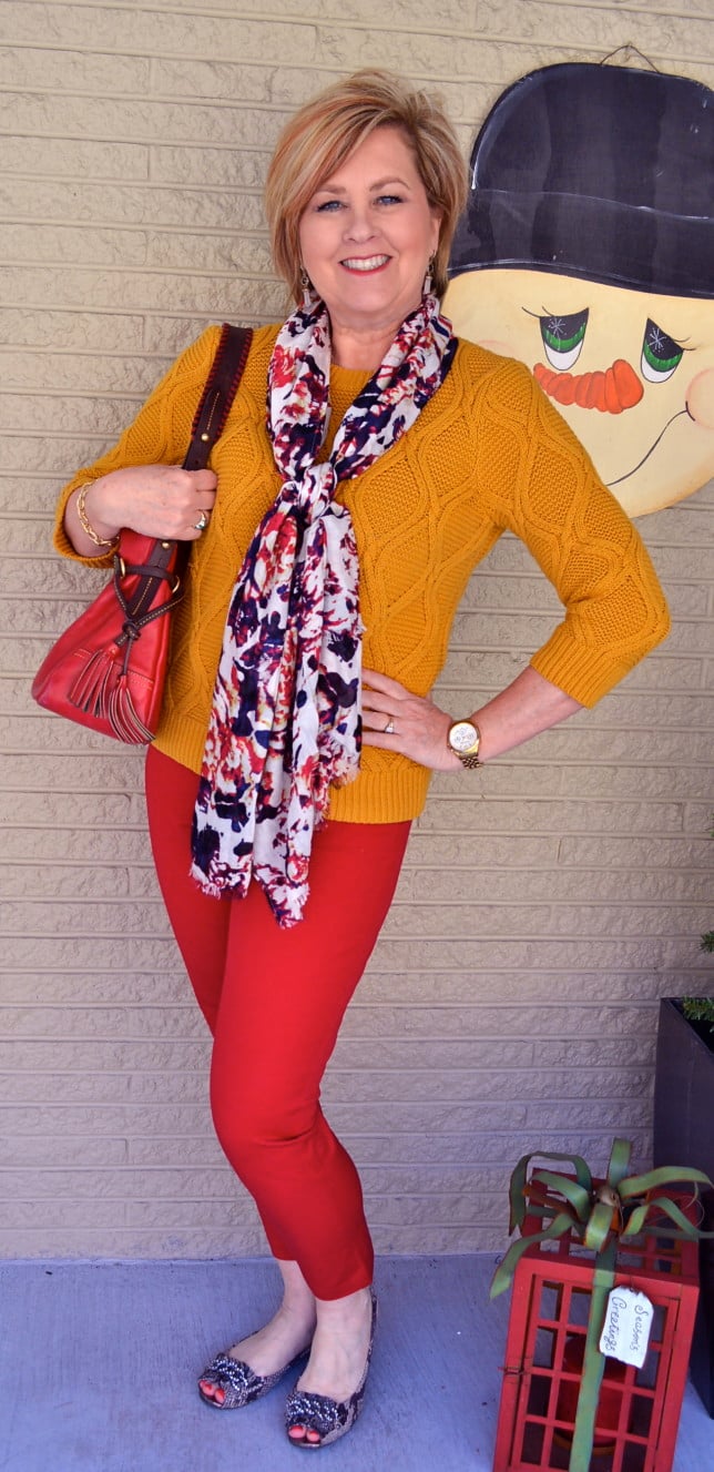 Red and yellow store outfit