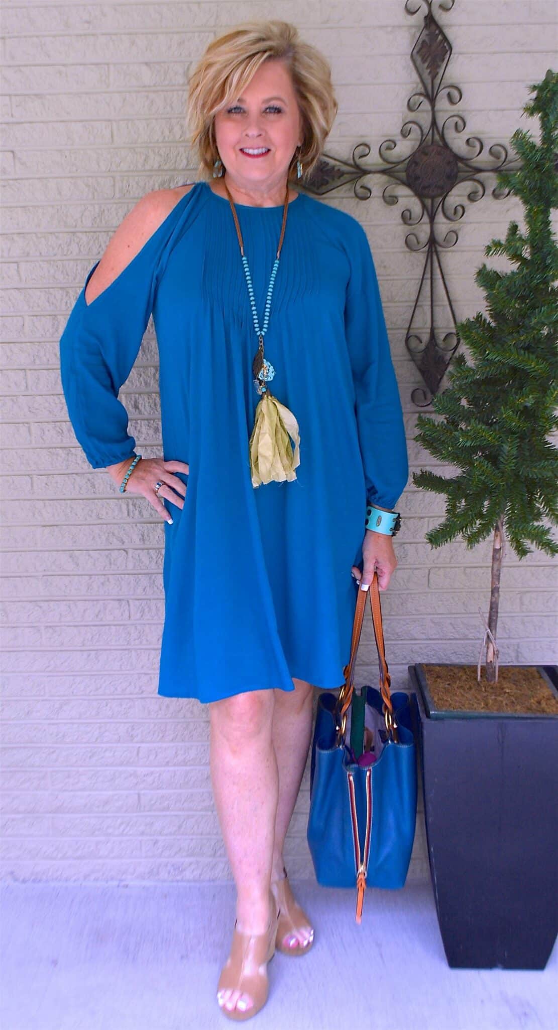 50 IS NOT OLD | A COLD SHOULDER DRESS