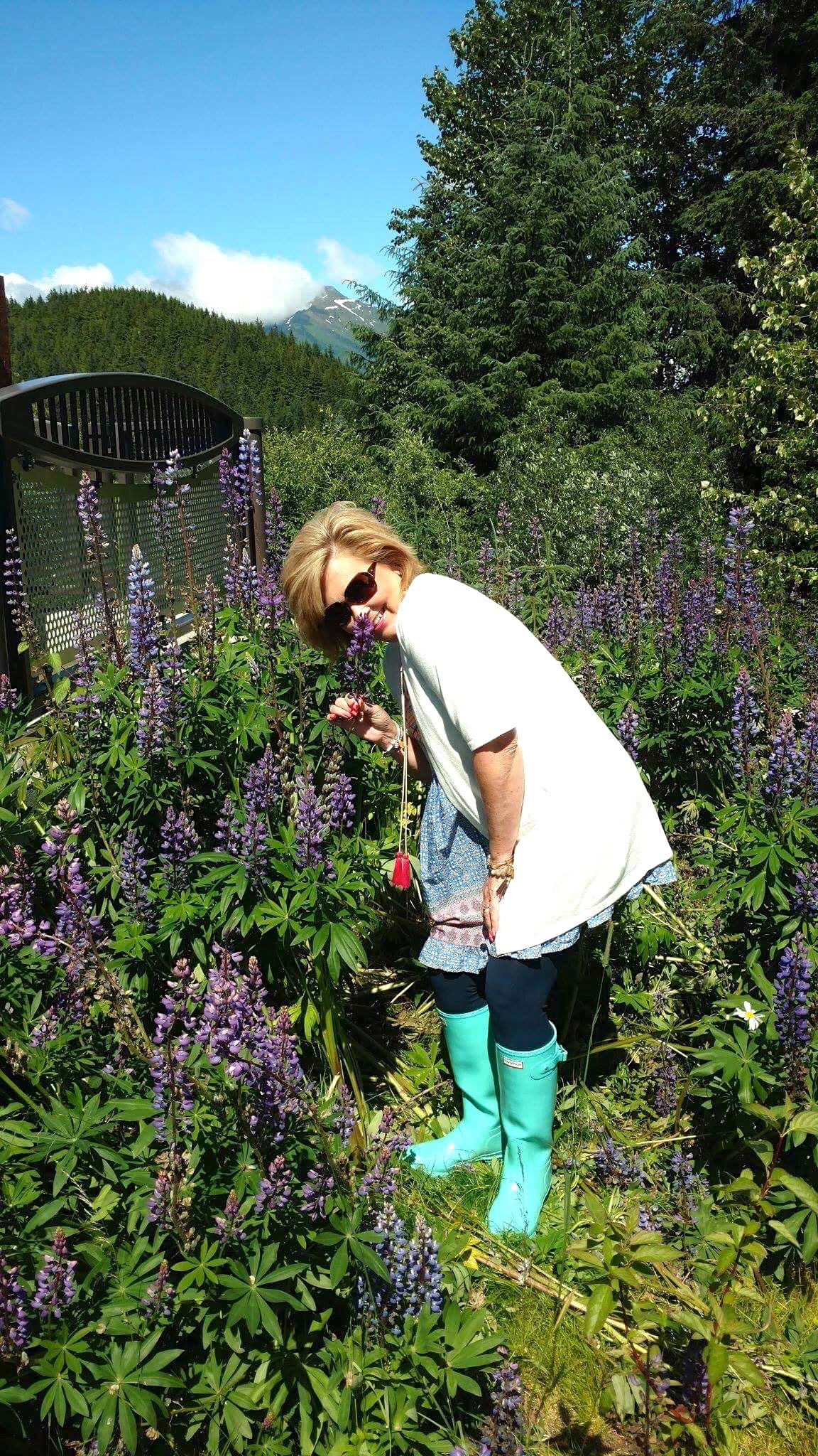 50 IS NOT OLD | STANDING IN A FIELD OF LUPINE