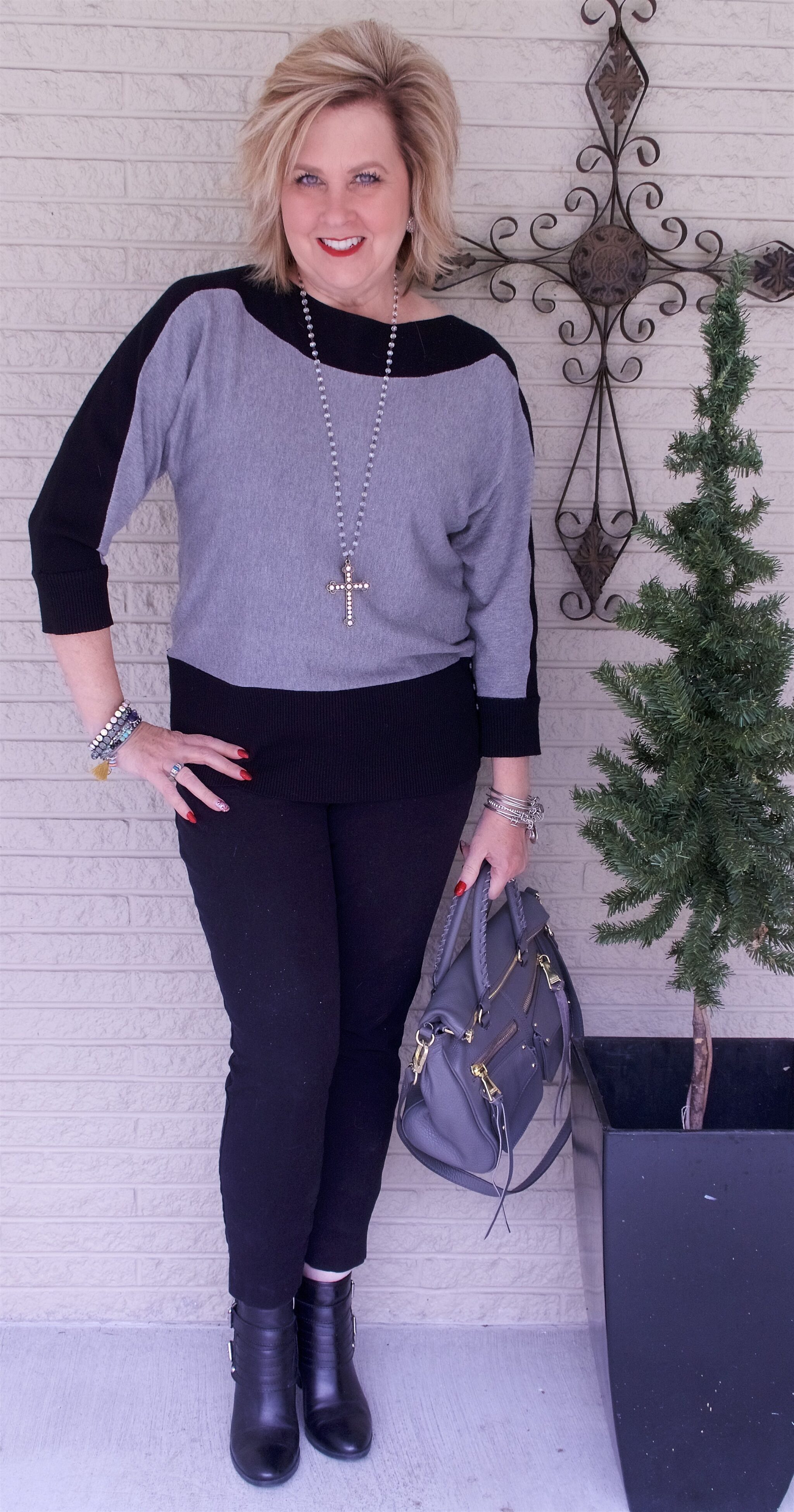 50 IS NOT OLD | HOW TO WEAR BLACK AND GRAY AND NOT LOOK DRAB