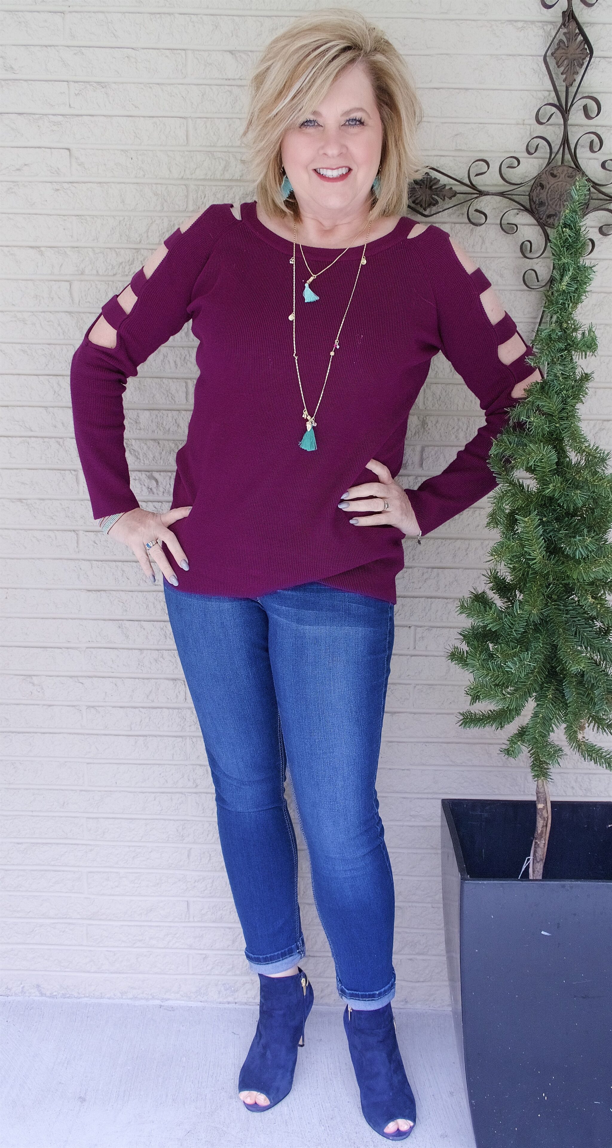 50 IS NOT OLD | PAIRING CLARET AND TURQUOISE TOGETHER | FASHION OVER 40