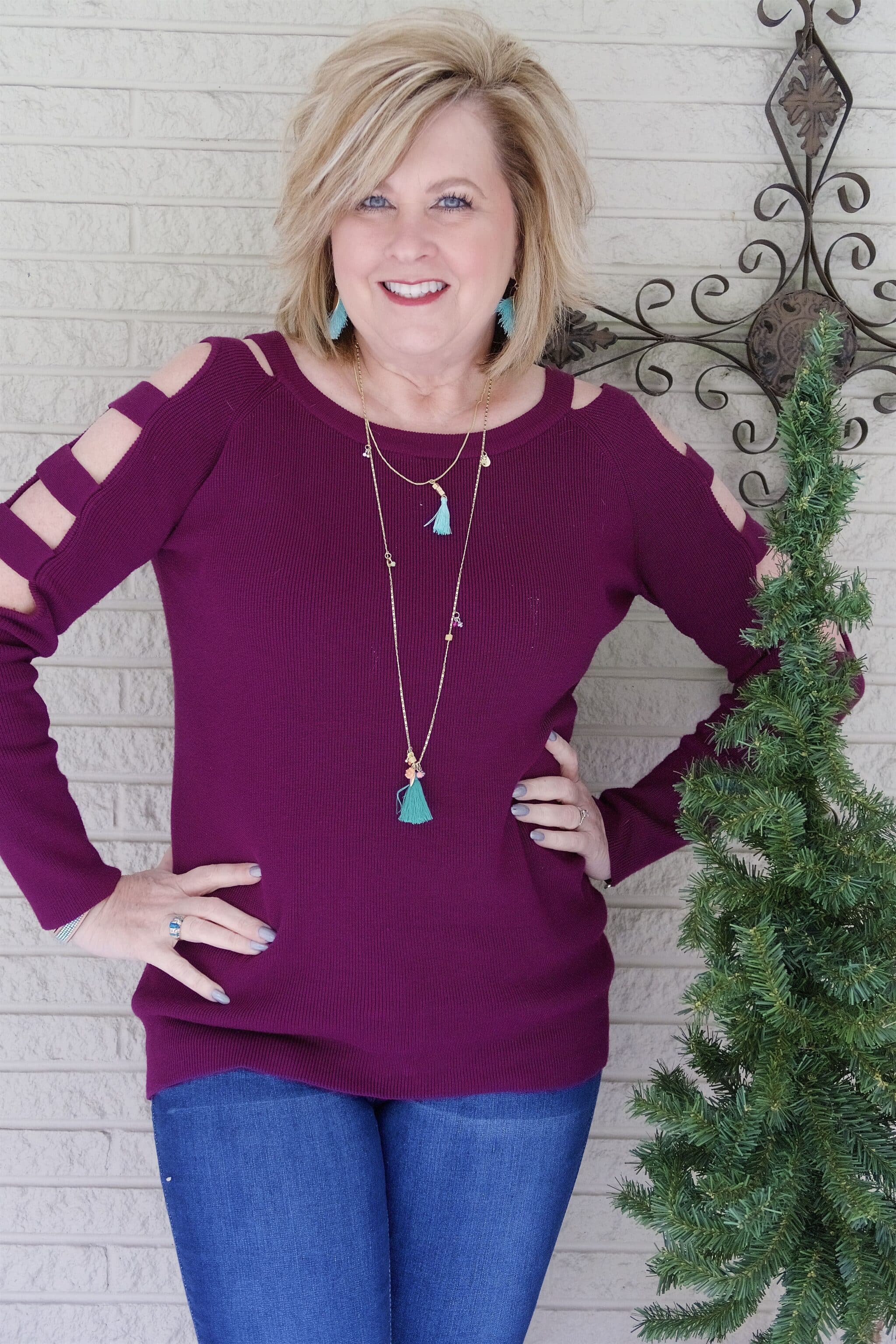 50 IS NOT OLD | PAIRING CLARET AND TURQUOISE TOGETHER | FASHION OVER 40