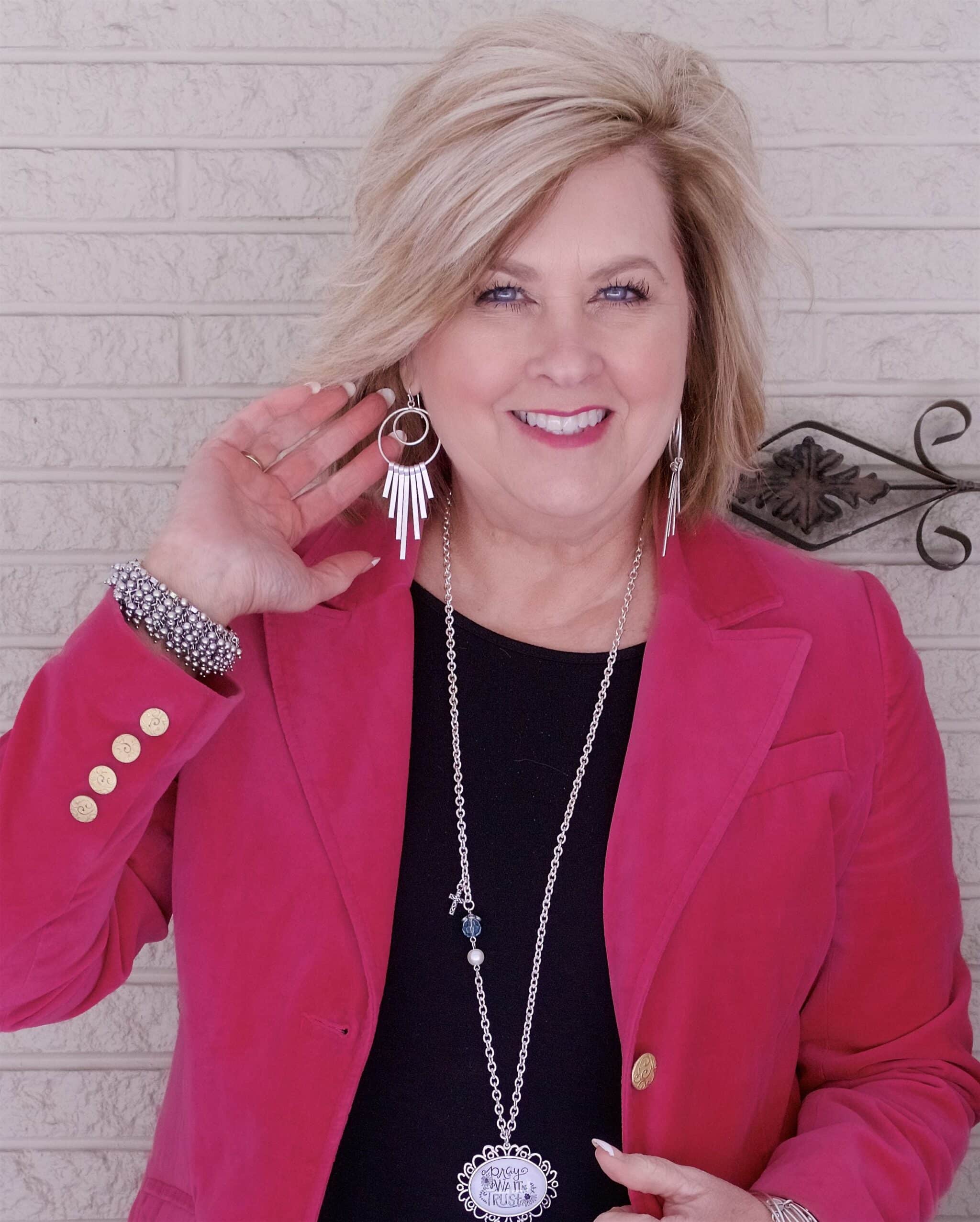 50 IS NOT OLD | BLACK AND PINK FOR A FUN COLOR COMBINATION | FASHION OVER 40