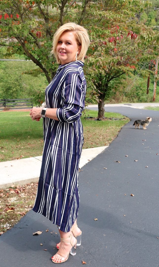 50 IS NOT OLD | CLASSIC STRIPED SHIRTDRESS | FASHION OVER 40
