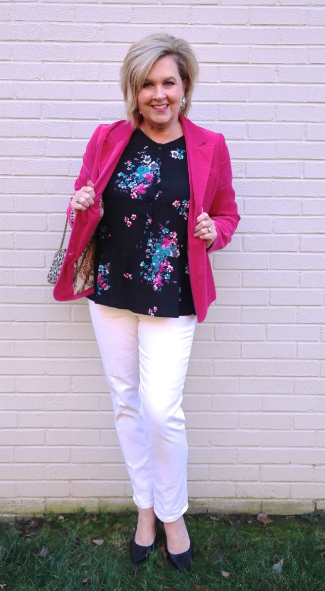 50 IS NOT OLD | WINTER WHITE PANTS WITH BLACK PUMPS | FASHION OVER 40