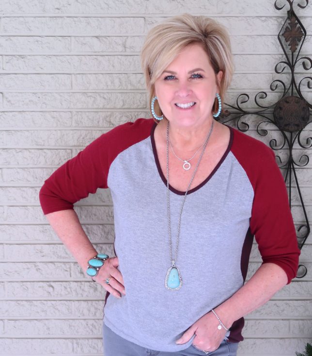 50 IS NOT OLD | COLOR BLOCKED BASEBALL TEE | FASHION OVER 40