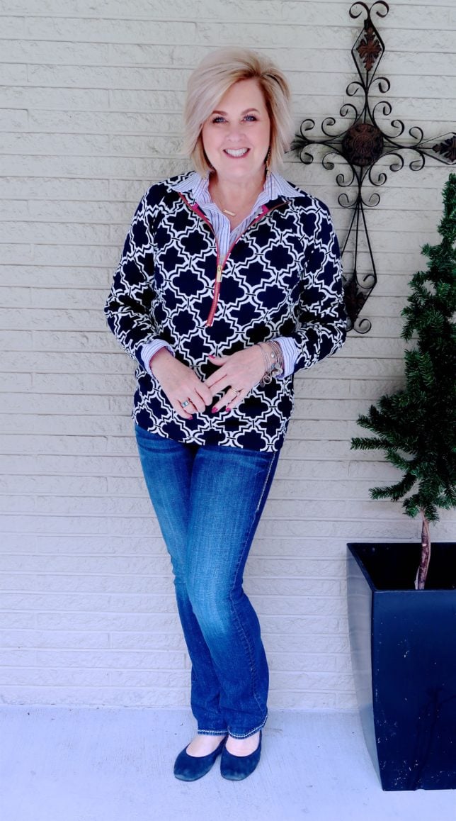 50 IS NOT OLD | STYLING A HALF-ZIP JACKET | FASHION OVER 40