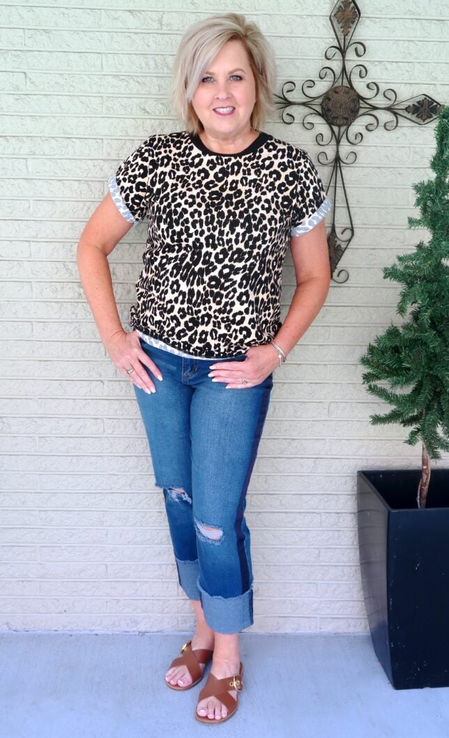 50 IS NOT OLD | SIDE STRIPED JEANS | FASHION OVER 40