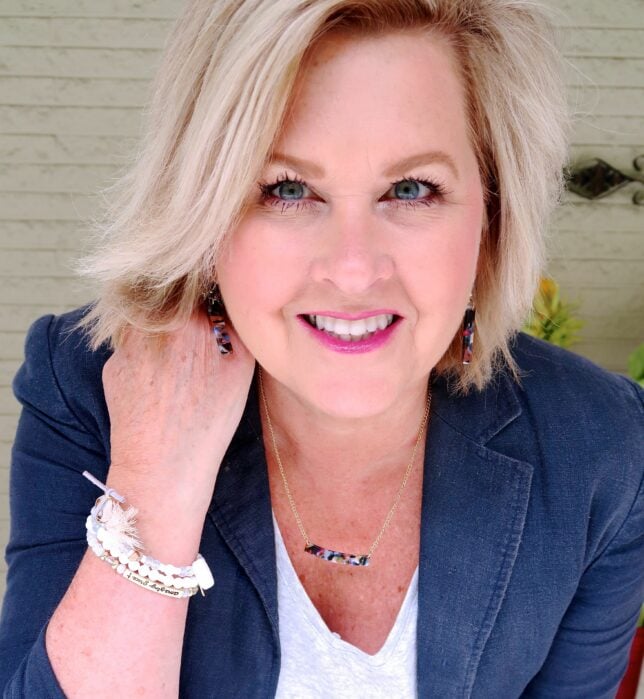 50 IS NOT OLD | DISTRESSED JEANS AND A BLAZER | FASHION OVER 40