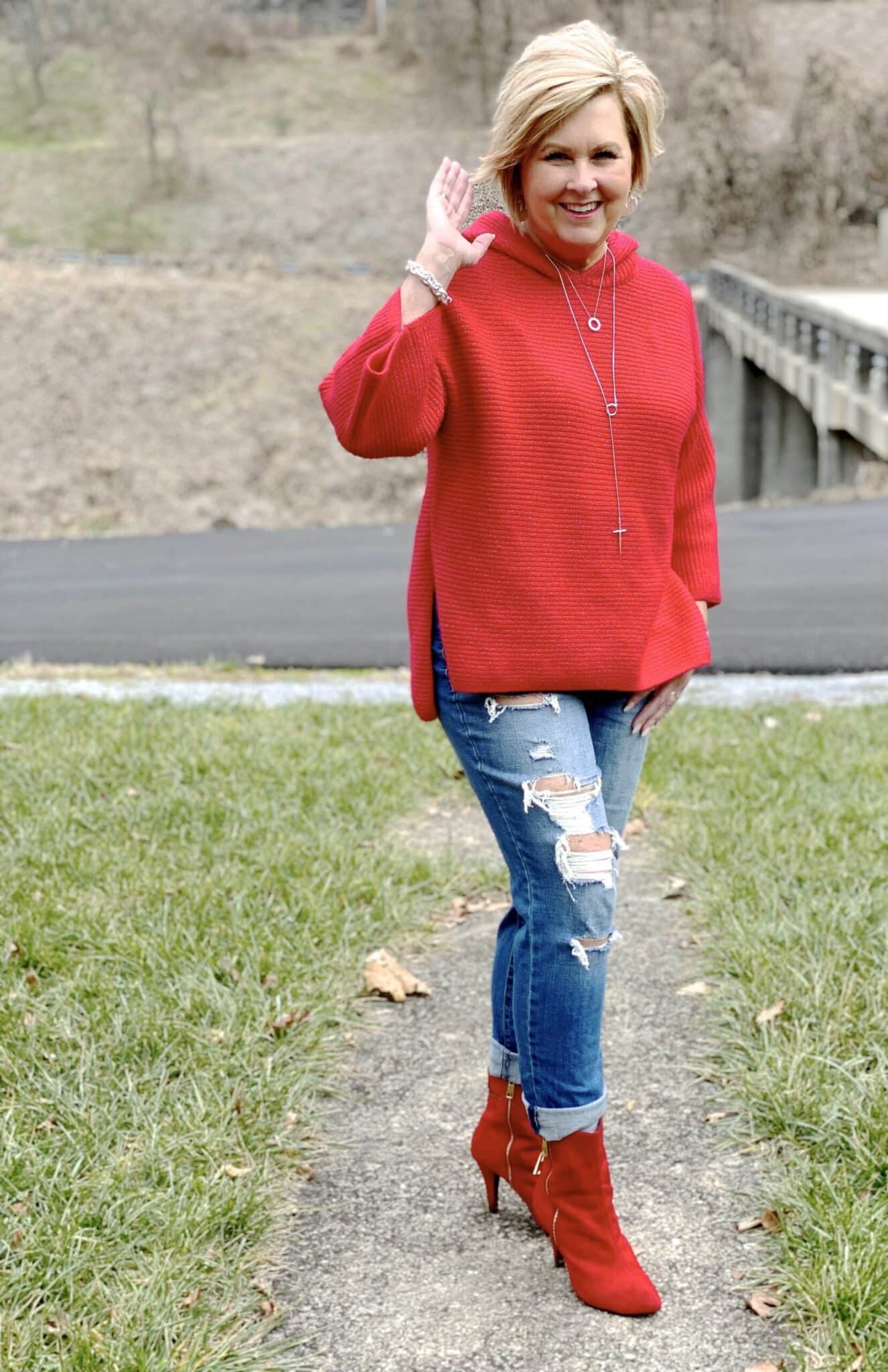how to wear red booties