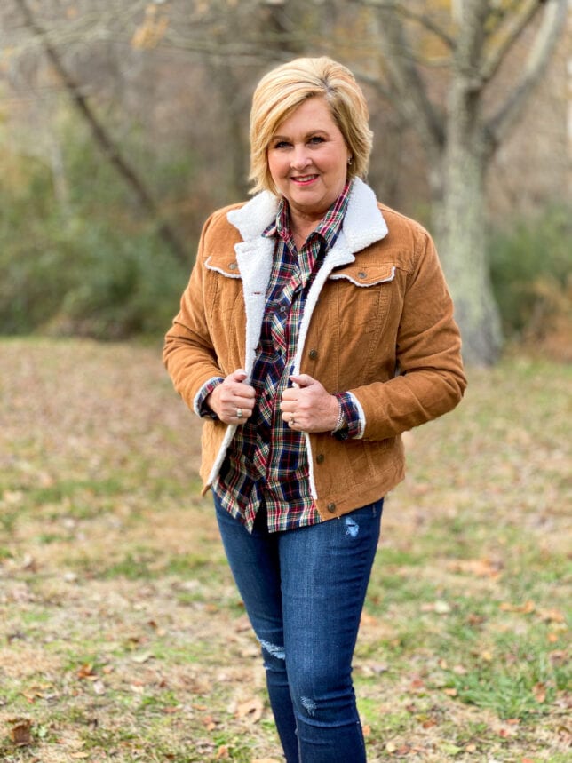 outdoor apparel and corduroy jacket