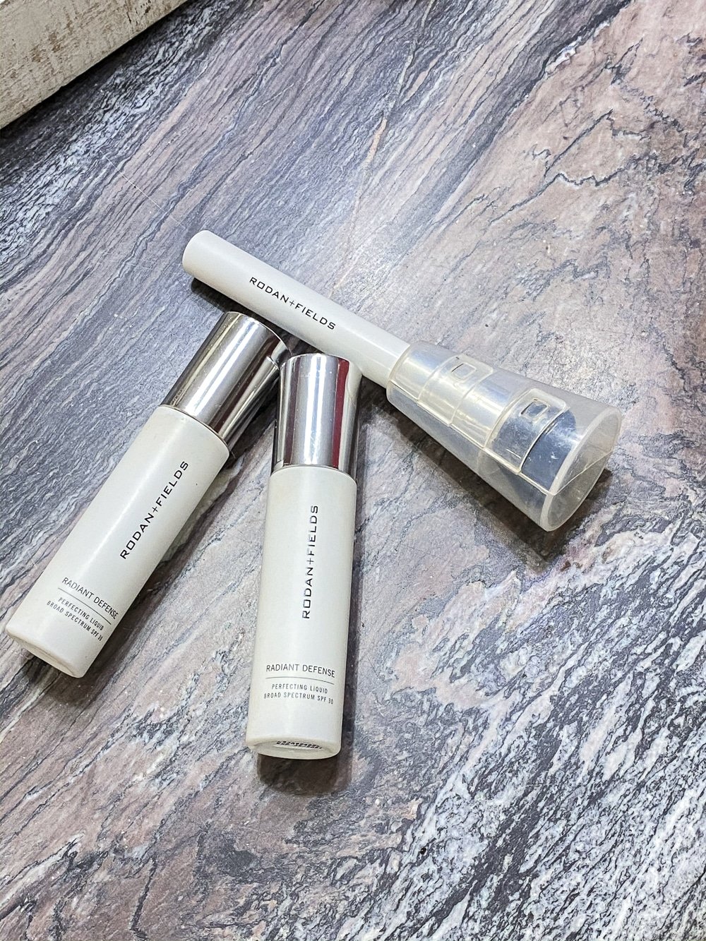 Fashion Blogger 50 Is Not Old is showing, Radiant Defense Perfecting Liquid and Brush