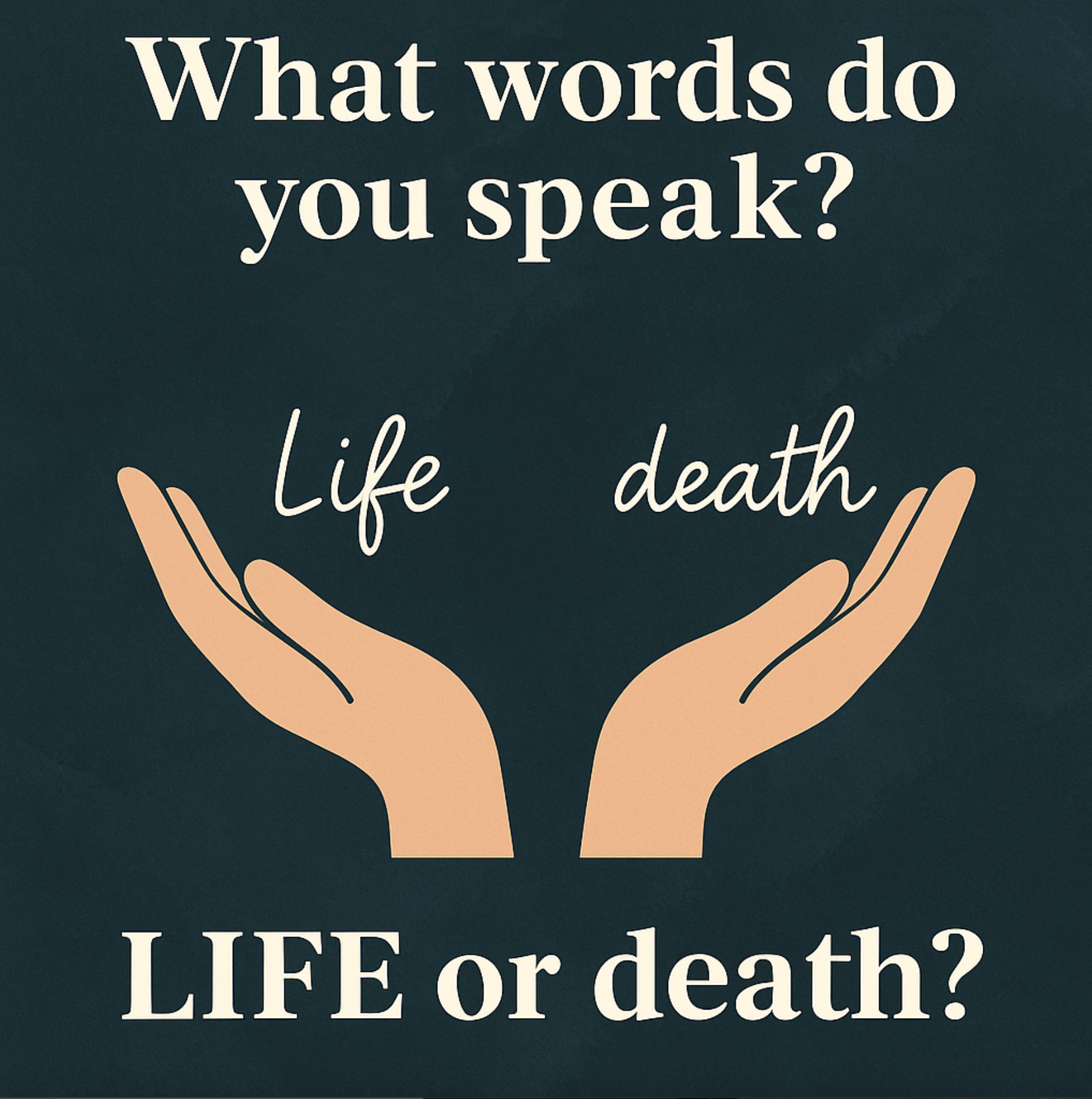 Speak life graphic