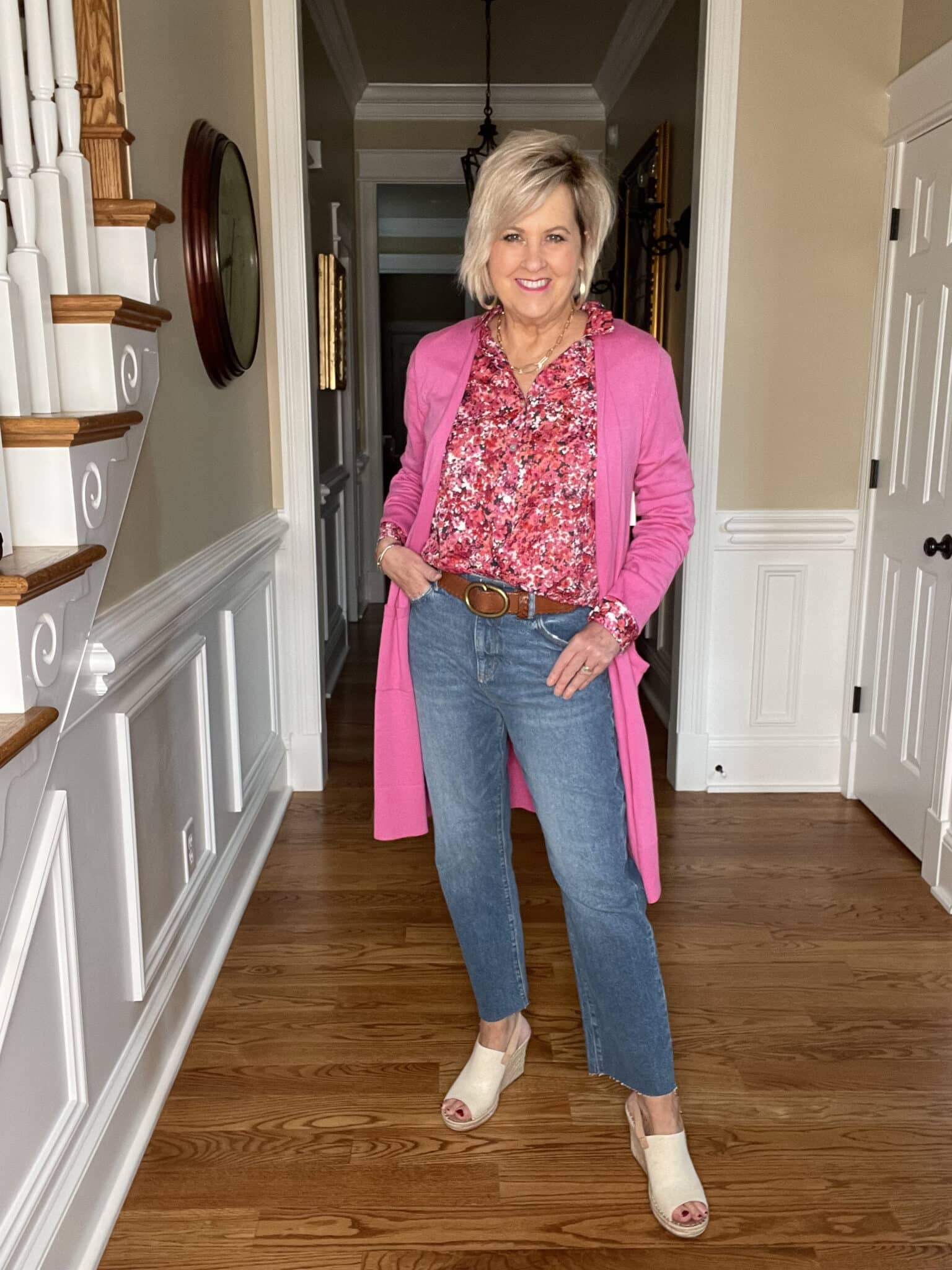 JEANS AND A BUTTON UP FLORAL SHIRT FOR A CASUAL SATURDAY - 50 IS NOT OLD