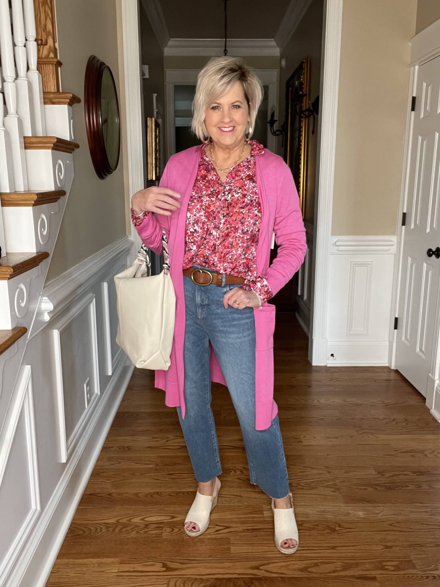 JEANS AND A BUTTON UP FLORAL SHIRT FOR A CASUAL SATURDAY - 50 IS NOT OLD