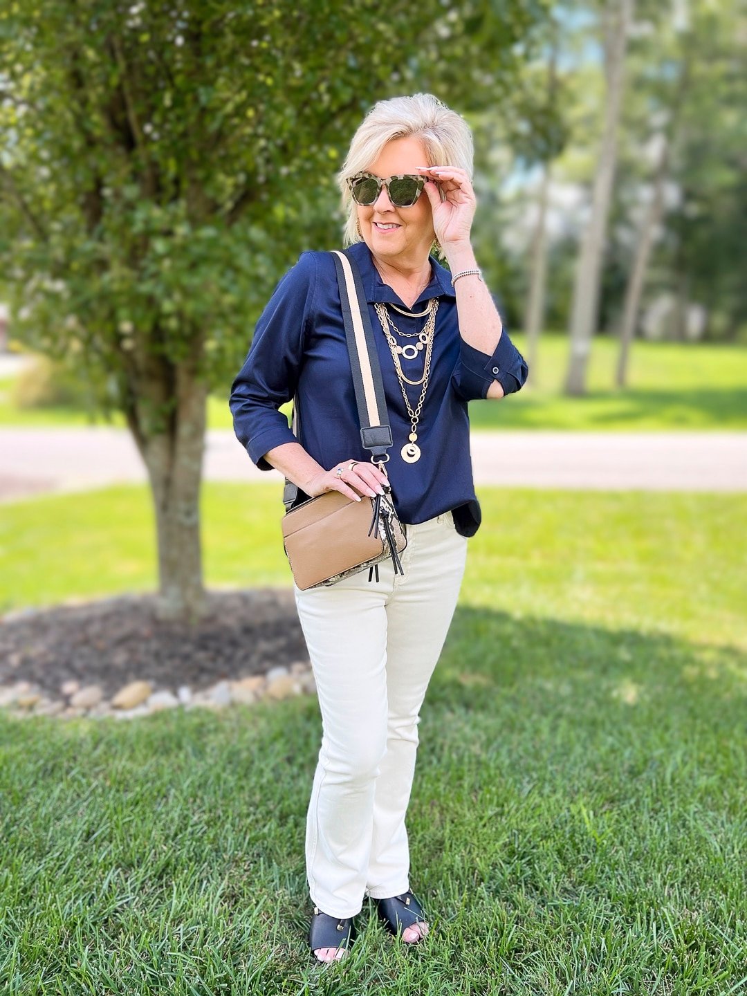 STYLING A CHICOS FALL TRANSITION LOOK WITH SEA SALT JEANS - 50 IS NOT OLD -  A Fashion And Beauty Blog For Women Over 50