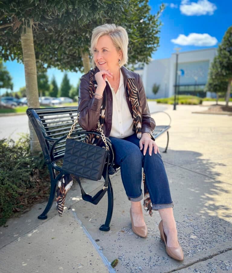 Shacket and Faux Leather Leggings: Style Challenge for Older Women