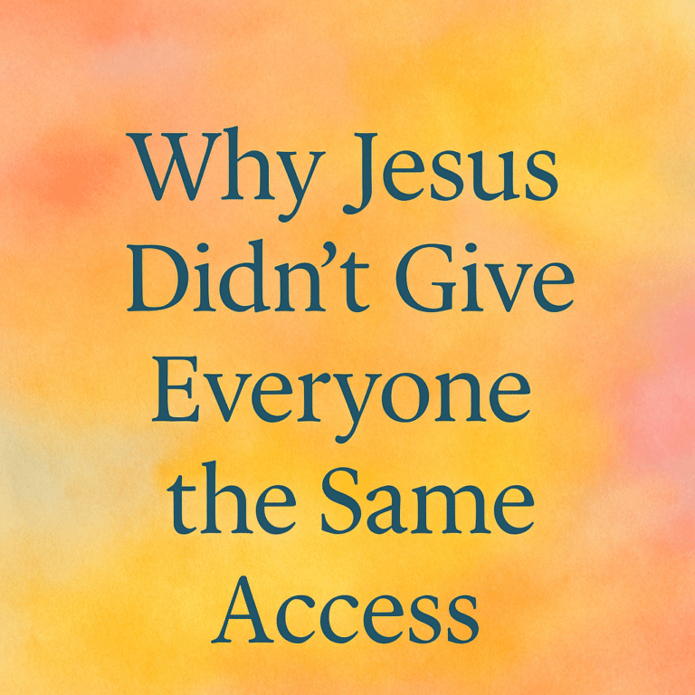 Why Jesus Didn't Give Everyone the Same Access graphic