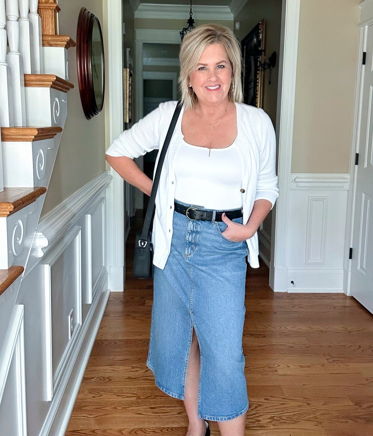 Jean mini skirt clearance qvc