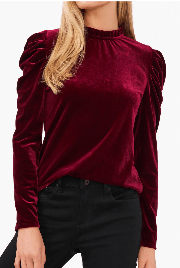 Get In The Spirit With These Great Holiday Top Tania Stephens 50 Is Not old Fashion Blogger velvet