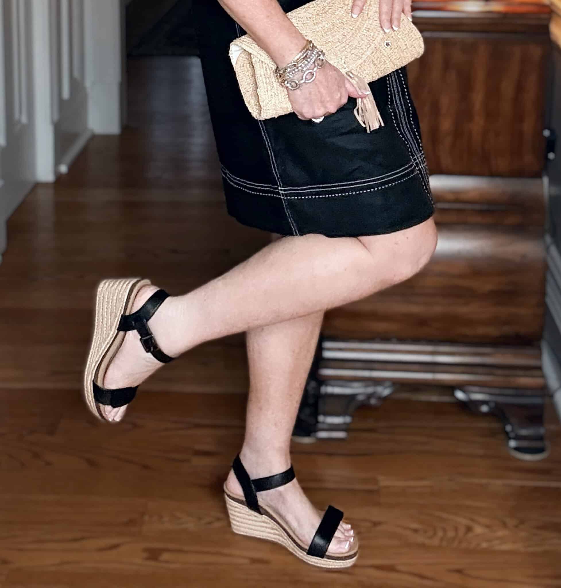 Tania wearing Aetrex Orthopedic Sandals
