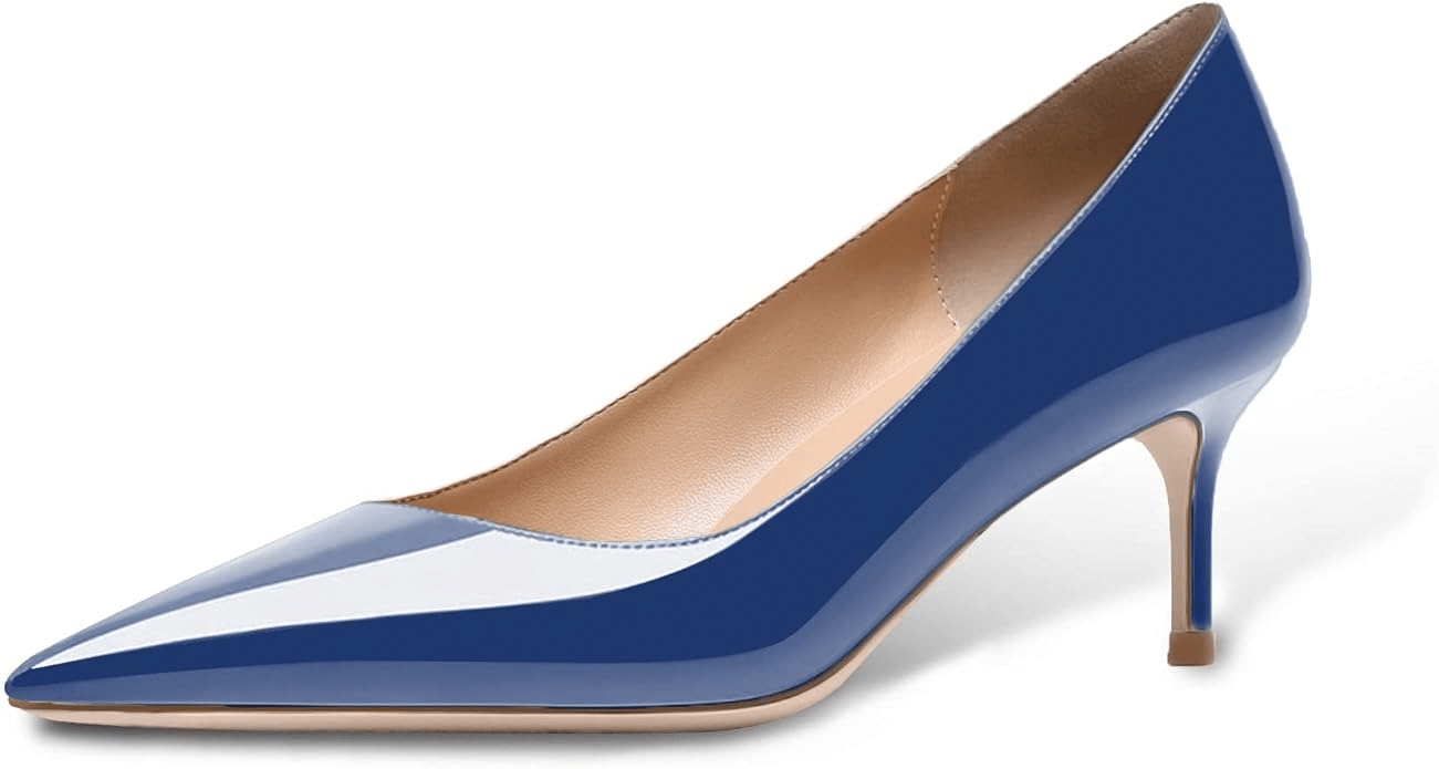 Beautiful Patent Leather Shoes To Rock This Year 50 is not old tania stephens fashion blogger blue heel