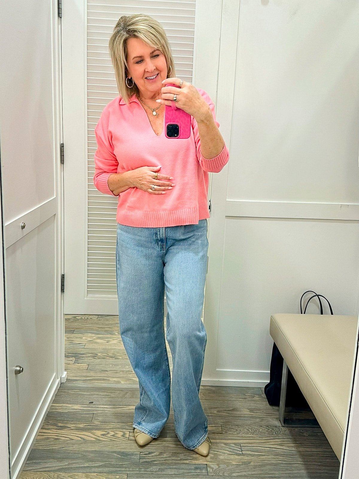 Over 50 fashion blogger, Tania Stephens, is doing a Loft in store try on13