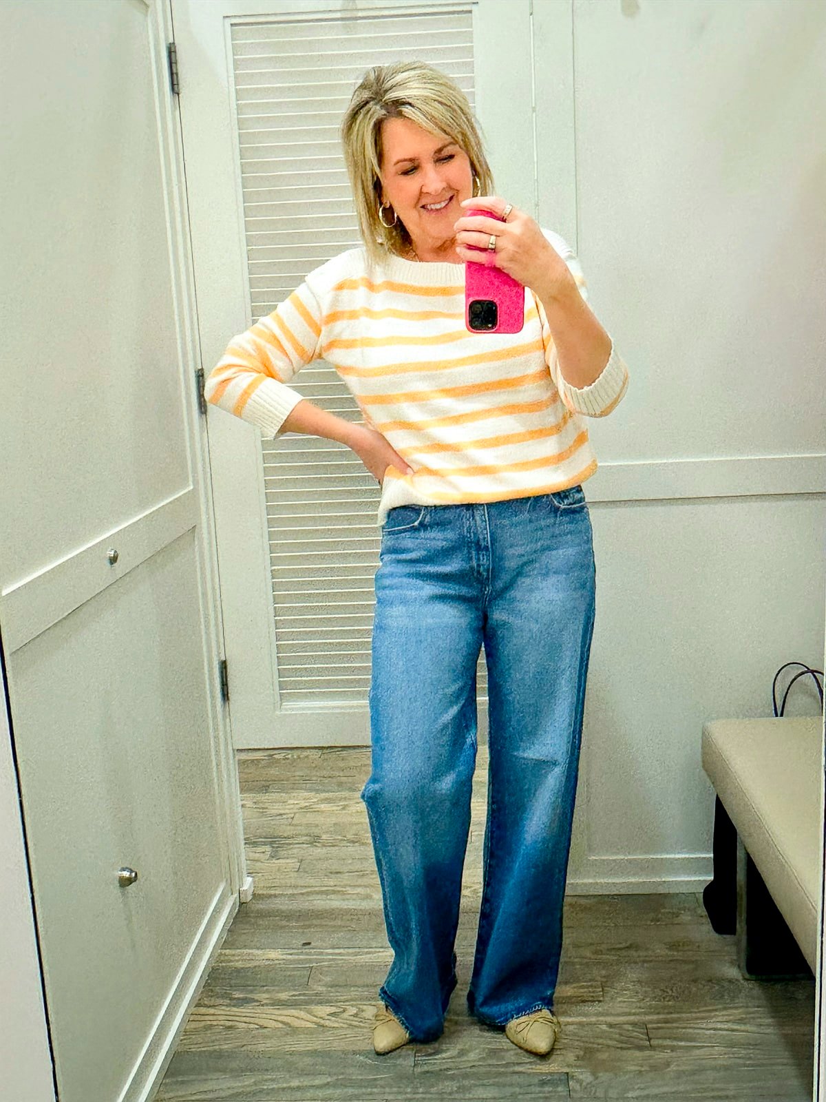 Over 50 fashion blogger, Tania Stephens, is doing a Loft in store try on8