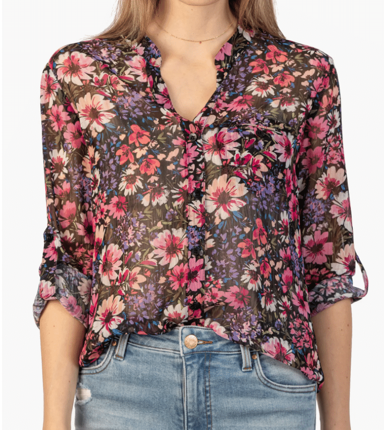 Roses On Clothing - The Trend You Need To Know fashion blogger tania stephens 50 is not old top