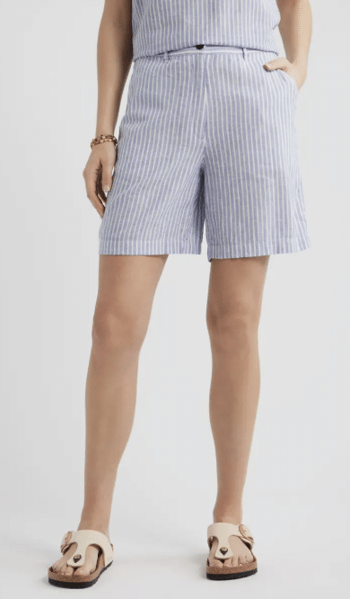 Caslon Relaxed Linen Blend Bermuda Short