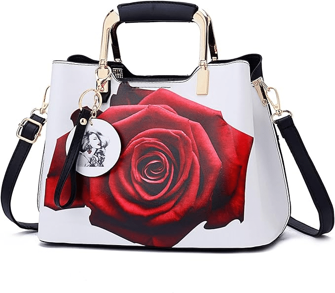 Roses On Clothing - The Trend You Need To Know fashion blogger tania stephens 50 is not old purse
