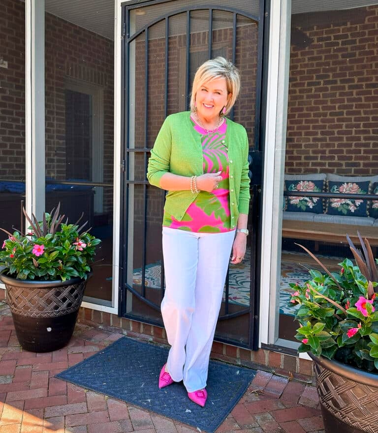 Over 50 Fashion Blogger, Tania Stephens is styling bright clothing from Ann Taylor9