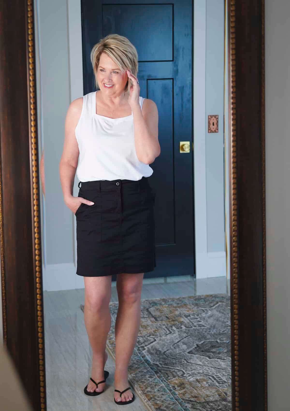3 Walmart Dresses and a skort for summer to fall weather9