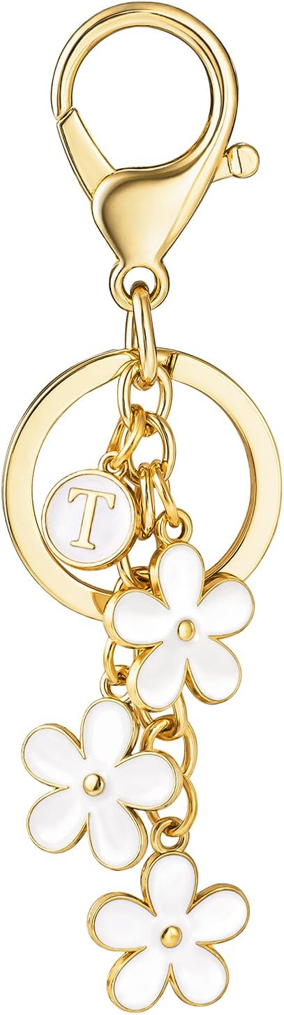 Flower Initial Charm for Women over 50