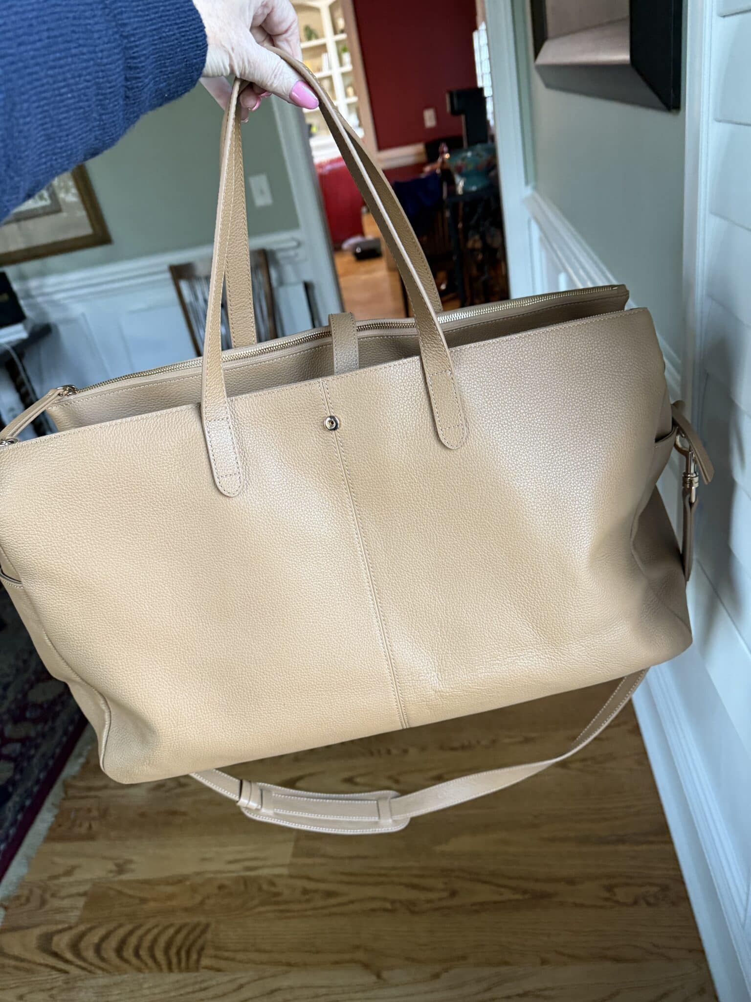 My travel weekender bag from Quince