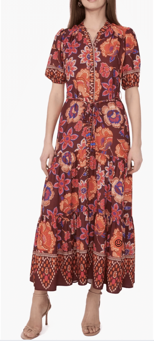 flowy maxi dress in vibrant colors