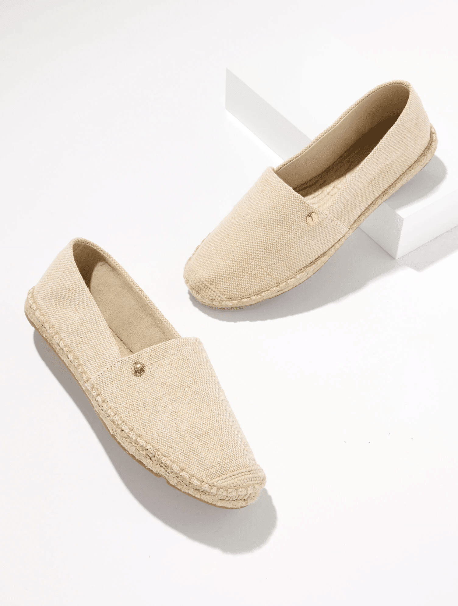 Espadrille flat slip on shoe