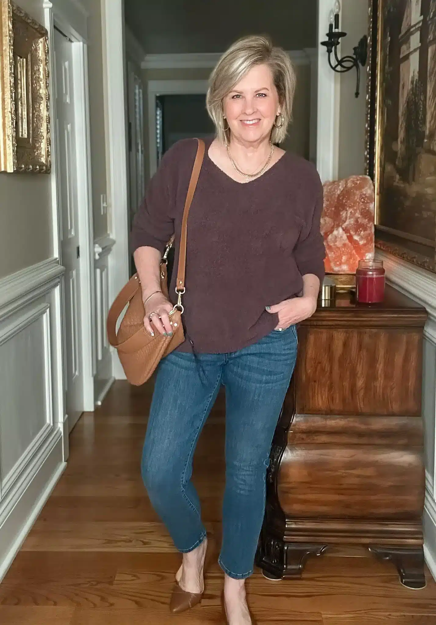 High Waist Ankle Straight Leg Jeans