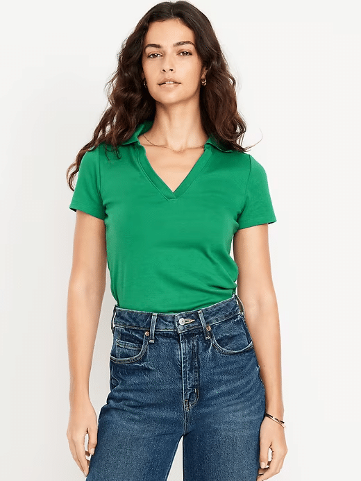 How To Choose The Right Shade of Green For You polo vneck emerald tania stephens