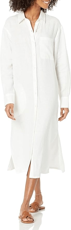 LINEN SHIRTDRESS, COOL BREATHABLE OUTFITS FOR WOMEN OVER 50