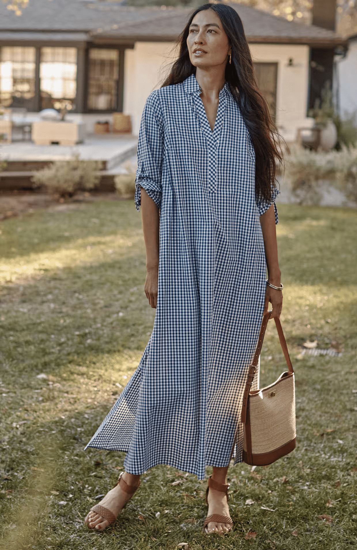 Best Summer Maxi Dresses for Women Over 50 jjill shirt dress fashion blogger