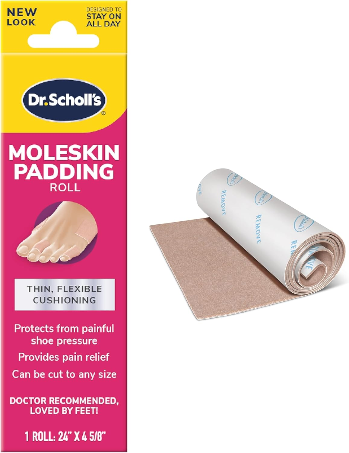 Dr. Scholl's Moleskin Padding Roll TO HELP YOU PREVENT BLISTERS FROM SANDALS THIS SUMMER