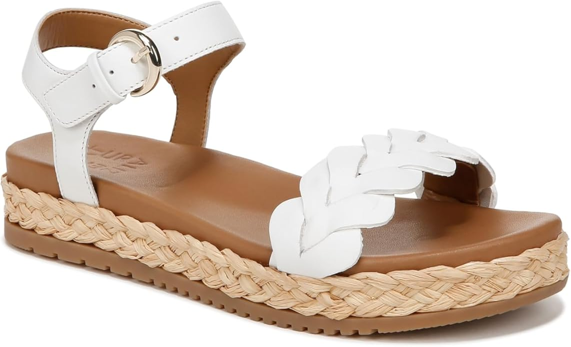 THE BEST WHITE SANDALS FOR EUROPE Naturalizer Women's Neila Ankle Strap Espadrille Sandal