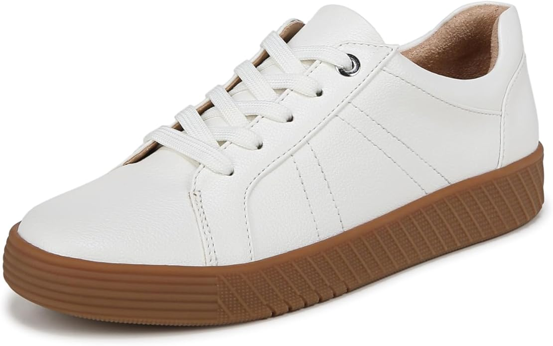 Naturalizer Women's Soul Neela Sneaker COMFORTABLE WHITE SNEAKERS THAT GO WITH EVERYTHING