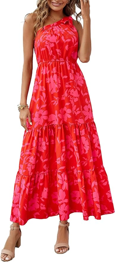 My Favorite Red Dresses for Summer 2025 one shoulder red pink wedding guest dress tania stephens