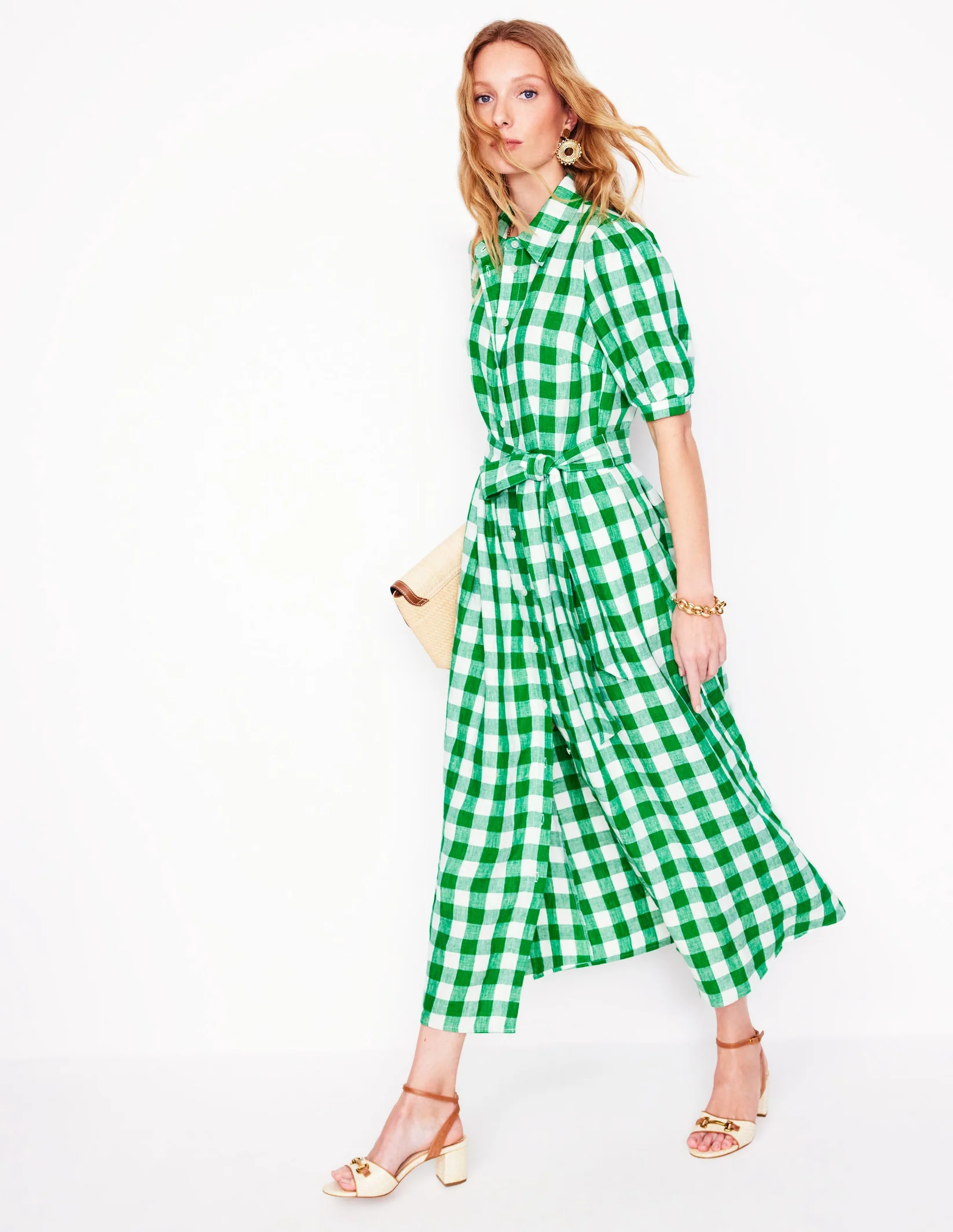 Boden Linen Maxi Shirt Dress, Lightweight Breathable Summer Dresses