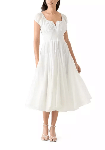 Affordable Belk Summer Fashion Finds white tie front dress 50 is not old