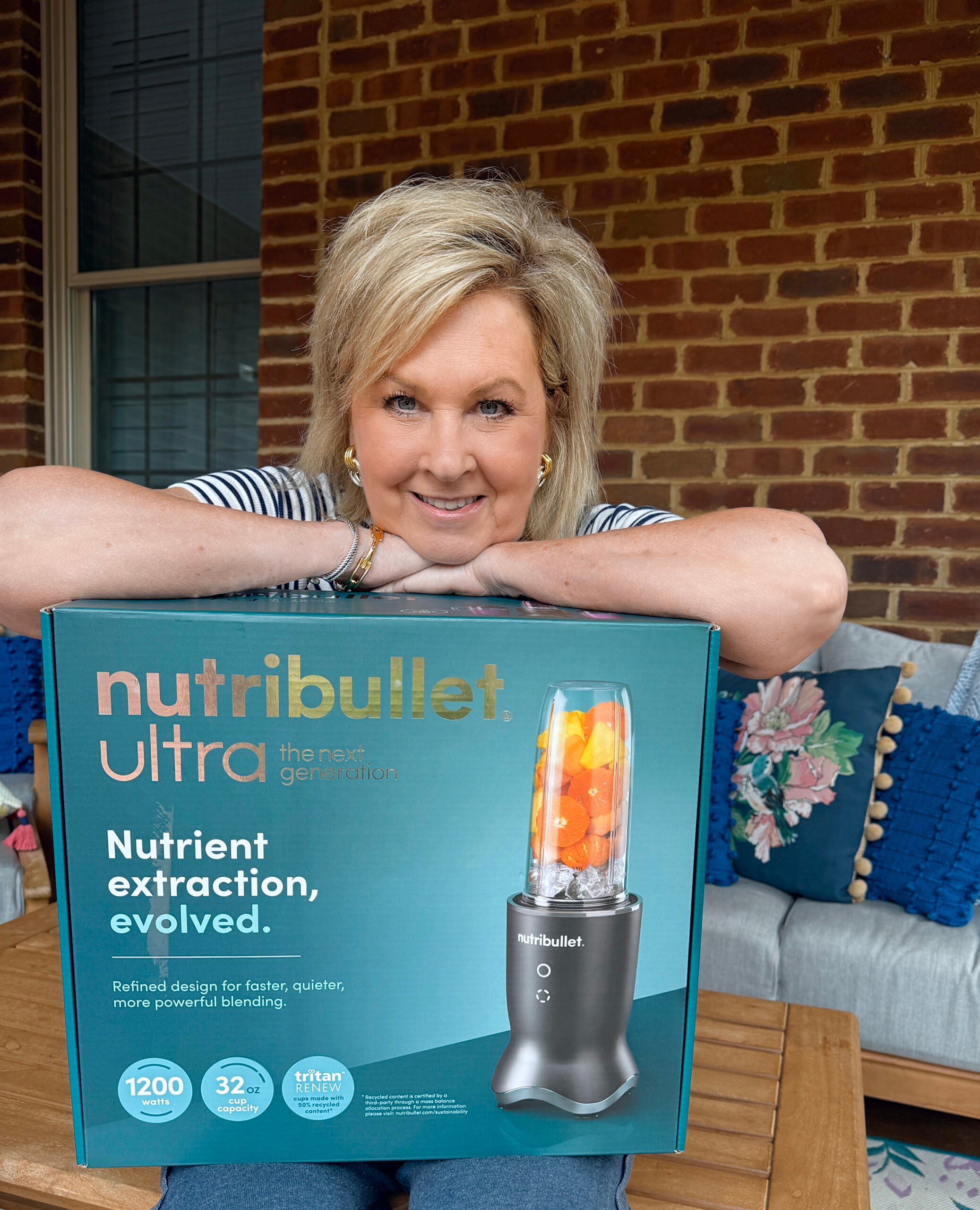 Tania Stephens showing a Nutribullet Utra blender from the Amazon Prime Day Sale