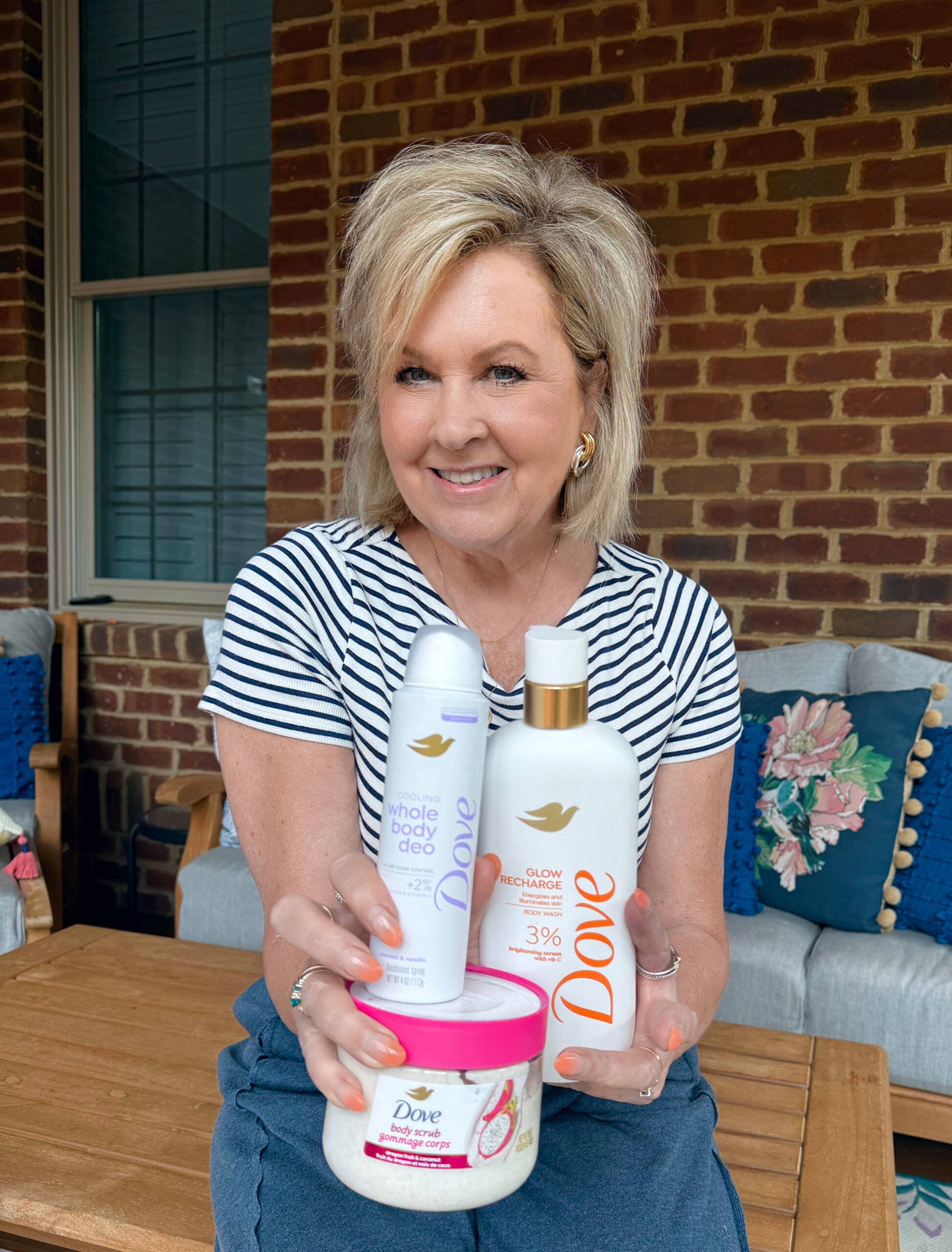 Tania Stephens showing Dove products from the Amazon Prime Day Sale