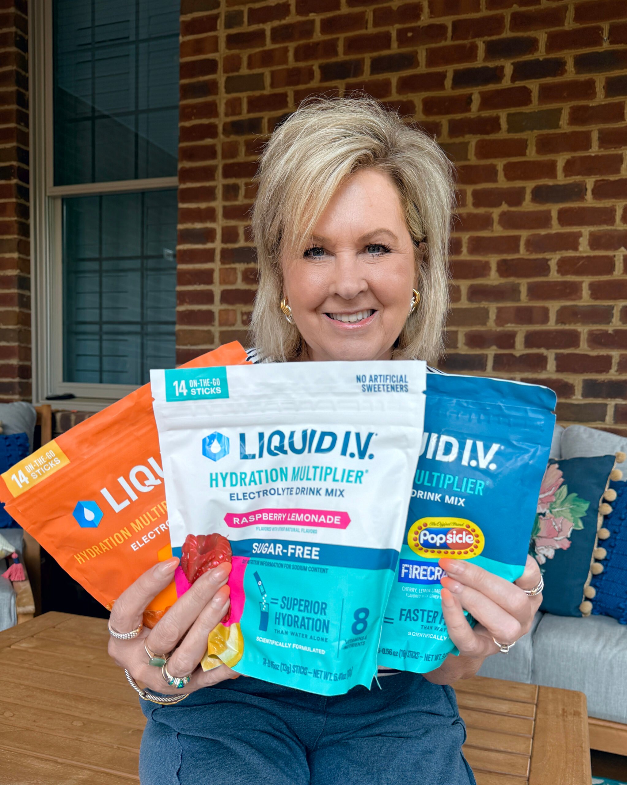 Tania Stephens showing Liquid IV from the Amazon Prime Day Sale